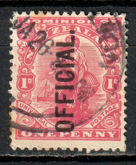 NEW ZEALAND 1909 1d Dominion Official. Litho Watermark. - 3516 - Used