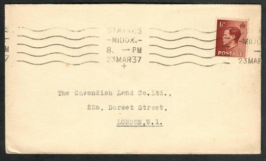 GREAT BRITAIN 1937 Internal letter Edward 8th 1½d. - 35231 - PostalHist