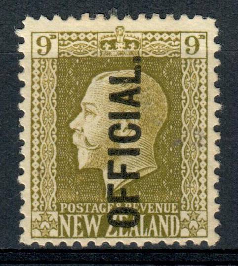 NEW ZEALAND 1915 Geo 5th Official 9d Olive. - 3532 - MNG