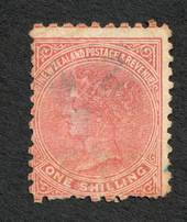 NEW ZEALAND 1882 Victoria 1st Second Sideface 1/- Chestnut. No gum. Thin. Good from the front. - 3542 - MNG