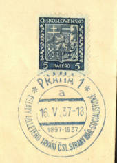 CZECHOSLOVAKIA 1929 Definitive with Special Postmark dated 16/5/1937. - 35586 - PostalHist