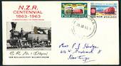 NEW ZEALAND 1963 Centenary of the Railways. Set of 2 on illustrated first day cover. - 35649 - FDC