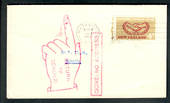 NEW ZEALAND 1965 Letter from Matamata to Waharoa. Red Cachet "Gone No Address". Standard Red Cachet Return to Sender" in Hand. -