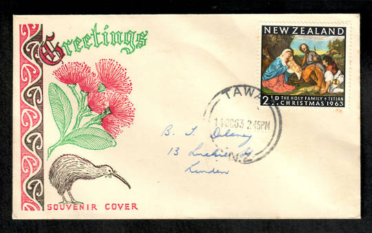 NEW ZEALAND 1963 Christmas on illustrated first day cover. Generic Greetings cover. - 35855 - FDC