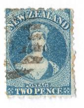 NEW ZEALAND 1862 Full Face Queen 2d Blue. Identified by the vendor as Deep Royal Blue. ..? - 3591 - Used