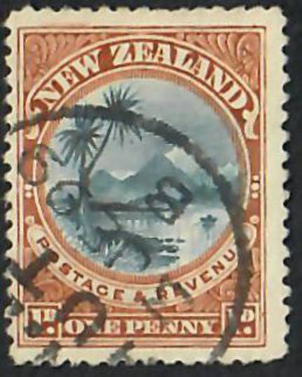 NEW ZEALAND 1898 Pictorial 1d Lake Taupo. Plate 2 re-entry U/L iv. - 3596 - Used
