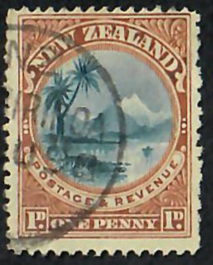 NEW ZEALAND 1898 Pictorial 1d Lake Taupo. Plate 2 re-entry vii. - 3597 - Used