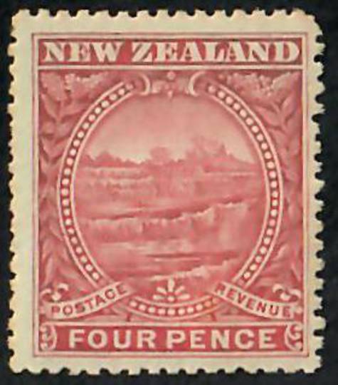 NEW ZEALAND 1898 Pictorial 4d Terraces. Unfortunate one tone spot. - 3598 - UHM
