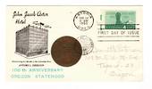 USA 1959 Internal Letter with Oregon Centenary Cinderella. Tied. - 36854 - PostalHist