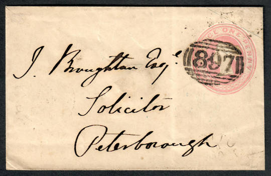 GREAT BRITAIN 1850 Small letter from London to solicitor in Peterborough. Early embosed stamp. - 37114 - PostalHist