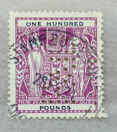 NEW ZEALAND 1931 Arms £100 Violet and Black. One dull corner. - 3714 - Used