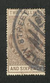 NEW ZEALAND 1913 Victoria 1st Long Type 2/6d. Perf 14½x14. Parcel cancel. - 3715 - Used