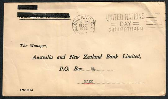 NEW ZEALAND Letter to ANZ Bank Kaeo. Passed through the Post with no stamp. - 37268 - PostalHist