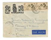 FRENCH OCEANIC SETTLEMENTS 1955 Letter from Iles Marquises to France. - 37546 - PostalHist