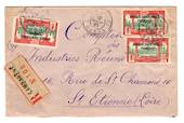 GABON 1927 Registered Letter from Lambarene to France. - 37583 - PostalHist
