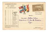 GUADELOUPE French Army postcard to Dijon France. Postage due triangle cancel on the frfont . No text. - 37622 - PostalHist