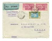 IVORY COAST 1936 Airmail (Dakar to Toulouse via Bamako). Letter from Abidjan to Paris. Interesting backstamps. - 37624 - PostalH