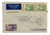 IVORY COAST 1938 Airmail Letter from Grand-Bassam to Barber Steamship Lines Inc New York. Via  Aeromaritime Abidjan and Paris. N