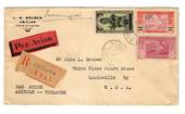 IVORY COAST 1937 Registered Airmail Letter from Abidjan to USA. - 37643 - PostalHist