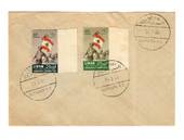 LEBANON 1959 16th Anniversary of Independence. Set of 2 on unaddressed cover. - 37657 - PostalHist