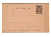 MADAGASCAR 1895 Carte Lettre with Overprint SG Type (6) on France 25c Black. Unused. - 37662 - PostalHist