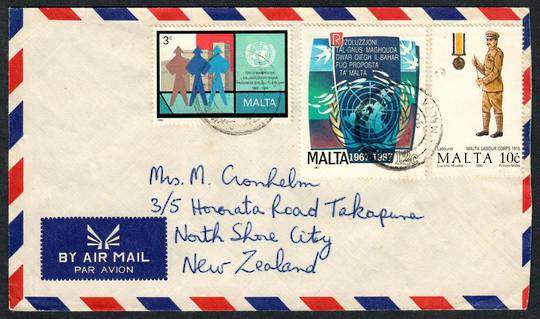 MALTA 1989 Airmail Letter to New Zealand. - 37701 - PostalHist