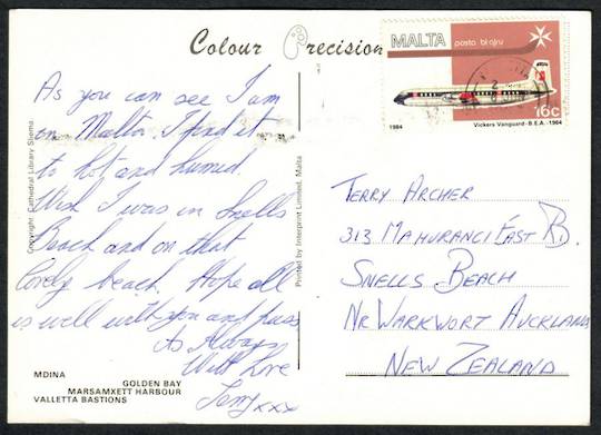MALTA 1964 Postcard Airmail to New Zealand. - 37702 - PostalHist