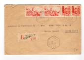 FRENCH MOROCCO 1951 Registered Letter from Itzer to Paris. Overprint on registration label. - 37760 - PostalHist
