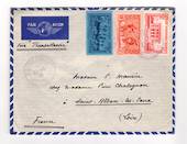 MARTINIQUE 1946 Airmail Letter from Fort de France via Transatlantique to France. Postal control cachet. - 37796 - PostalHist