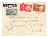 MARTINIQUE 1942 Airmail Letter from Fort de France to New York. Missent to Washington. - 37807 - PostalHist