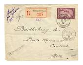MONACO 1934 Registered Letter from Monaco-Ville to Nice.