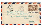 NEW CALEDONIA 1948 Airmail Letter from Noumea to Paris. Triangular T postage due mark. - 37878 - PostalHist