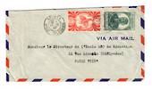 NEW CALEDONIA 1947 Airmail Letter from Noumea to Paris. Trimmed. - 37880 - PostalHist