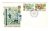 NOUVELLES HEBRIDES 1966 World Cup. Set of 2 on first day cover. - 37891 - FDC