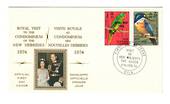 NEW HEBRIDES 1974 Royal Visit. Set of 2 on first day cover. - 37893 - FDC