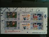NEW ZEALAND 1986 Stockholmia 86 International Stamp Exhibition. Pair of Miniature Sheets overprinted for the occaision. - 37901
