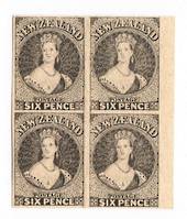 NEW ZEALAND 1855 Full Face Queen Hausberg Proofs in blocks of four. Eight blocks. - 37907 -