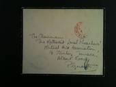 GREAT BRITAIN 1901 Mourning Cover addressed to Plymouth. Front only with the flap. Red Official Paid Cachet. Date hard to read b