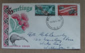 NEW ZEALAND 1962 Centenary of the Telegraph. Set of 2 on illustrated first day cover. The cover is a Greetings cover. - 37940 -