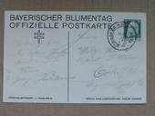 BAVARIA 1912 Semi-Official Postcard 5pf Green of the Bavarian Flower Day. Posted at NURNBERG. From the collection of H Pies-Lint