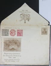 WURTTEMBERG 1906 Centenary of the Kingdom of Wurttemberg. Private issue of Karl Weller of Stuttgart 3pfg Brown. Toning. From the