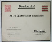 WURTTEMBERG 1908 Postcard Meteorological surcharged from 3pfg to 10 pfg due to increse in postal rate. From the collection of H