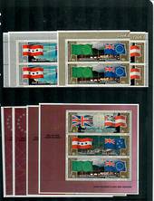 COOK ISLANDS 1983 Flags. Set of 12 in joined pairs and two miniature sheets. - 37965 - UHM