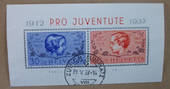 SWITZERLAND 1937 Pro Juventute. Miniature sheet. Nice postmark May 1938. - 37976 - VFU