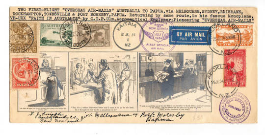 GREAT BRITAIN 1958 Definitive 4Â½d x 4 on first day cover addressed by airmail to New Zealand. - 37993 - FDC