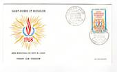 ST PIERRE et MIQUELON 1968 Human Rights Year on first day cover. - 38241 - PostalHist