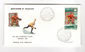 ST PIERRE et MIQUELON 1968 Winter Olympics. Set of 2 on first day cover. - 38244 - FDC