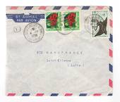 FRENCH SOMALI COAST 1959 Airmail Letter from Djibouti to France. Untidy. - 38269 - PostalHist