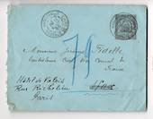TUNISIA 1882 Postal Staionery 15c Blue sent from Tunis to Paris in 1899. Readdressed. - 38279 - PostalHist