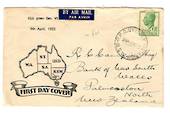 AUSTRALIA 1950 Geo 6th Definitive 6½d Green on illustrated first day cover. - 38283 - FDC
